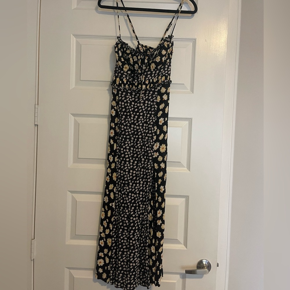 Free People Floral Midi Sundress with Slit